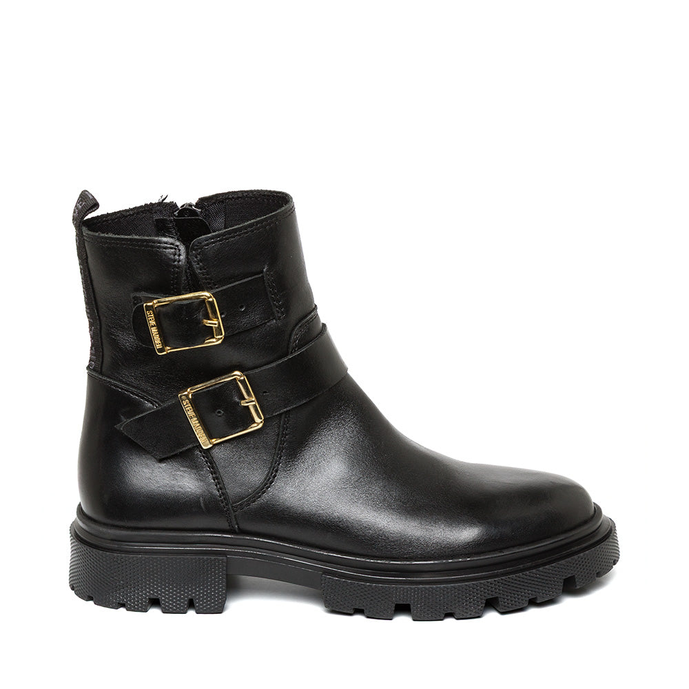 Rings Bootie BLACK LEATHER