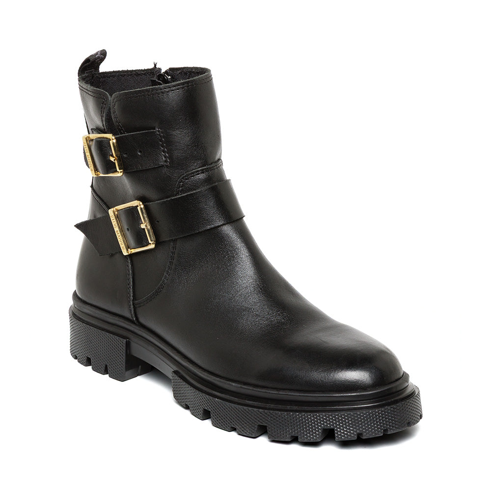 Rings Bootie BLACK LEATHER